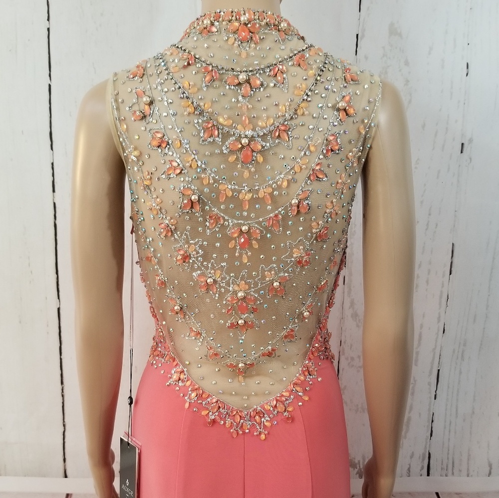 ALYCE PARIS Dress 1085Beaded Illusion Dress - Picture 4 of 8